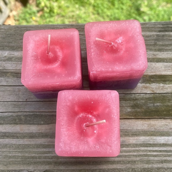 Romantic Evening Jasmine and Rose Candles Crystal Journey Candles square votives - Picture 3 of 5